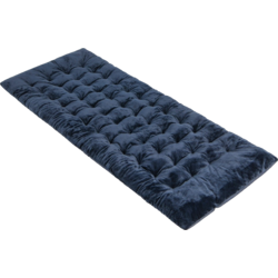 950507101101 NORTHIX 190 X 70 Cm Cotton Camp Bed Cushion 7 Cm Thick Mattress With 4 Fastening Straps Blue  Standard Small1x1