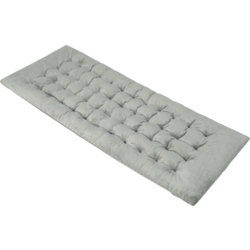 951794101101 NORTHIX 190 X 70 Cm Cotton Camp Bed Cushion 7 Cm Thick Mattress With 4 Fastening Straps Gray  Standard Small1x1