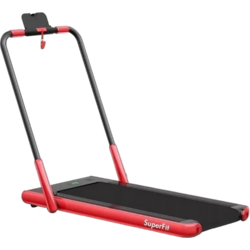 956762101101 B2X 2-in-1 Foldable Treadmill With App  Remote Control Mobile Phone Holder Compact Home Treadmill Red  Standard Small1x1