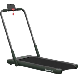 956763101101 B2X 2-in-1 Foldable Treadmill With App  Remote Control Mobile Phone Holder Led Display And Speaker Gree  Standard Small1x1