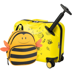 956795101101 B2X 2-piece Children's Suitcase + Backpack 47 Cm Long Ride-on Suitcase And 30 Cm Wide Backpack Yellow  Standard Small1x1