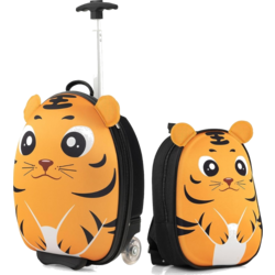950729101101 B2X 2-piece Children's Suitcase  Backpack With Wheels  3-stage Telescopic Handle 12"+16" Children's Tr  Standard Small1x1