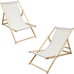 916358101101 ECD GERMANY 2x Strandstol Furuträ 3 lutningslägen Hopfällbar upp till 120 kg ECD Germany  Standard Small1x1