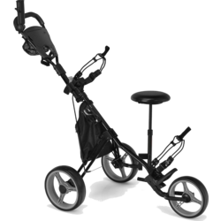 950425101101 NORTHIX 3 Wheel Golf Trolley Made Of Aluminum With Umbrella Holder  Seat Folding Golf Cart Golf Caddy Gray  Standard Small1x1