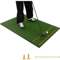 950771101101 NORTHIX 3-in-1 Golf Tee Mat With Artificial Turf, 2 Golf Tees, 2 Alignment Stakes, And 6 Pre-drilled Tee Hol  Standard Small1x1