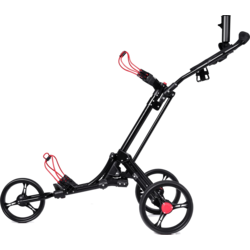 950565101101 NORTHIX 3-wheel Golf Trolley Golf Cart Golf Foldable Simple Push And Pull Cart Black  Standard Small1x1