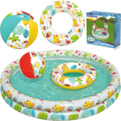 950748101101 B2X 3in1 Children's Pool 122 X 20 Cm + Circle + Ball Bestway 51124  Standard Small1x1