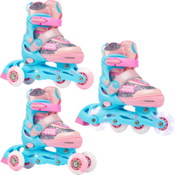 3in1 Etta (front And Rear Led Wheels) - ROSA / BLÅ Standard Small1x1