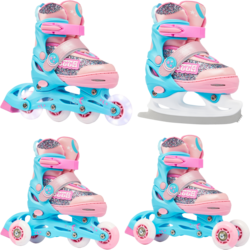 4in1 Etta (front And Rear Led Wheels) - ROSA / BLÅ Standard Small1x1