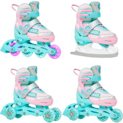 4in1 Etta (front And Rear Led Wheels) - ROSA/MINT/BLÅ Standard Small1x1
