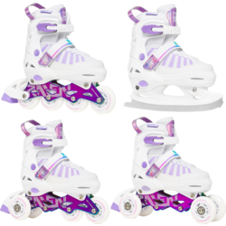 4in1 Oxen Konståkningar - VIT/LILA/NEO CHROME Standard Small1x1