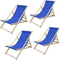 952588106101 ECD GERMANY 4x Fällbar Trädgårdsstol 3 Liggplatser Mörkblå Solstol Relaxstol Strandstol För Terrass Och Balkong  Standard Small1x1