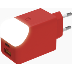951449101101 XOOPAR 65w Nätadapter För Snabbladdning Med Dubbla Portar - Ice-gan Röd  Standard Small1x1