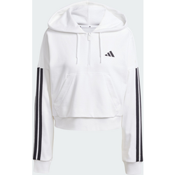 Adidas Essentials 3-stripes French Terry Quarter-zip Hoodie - WHITE / BLACK Standard Small1x1