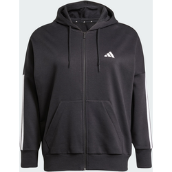 947758101101 ADIDAS Adidas Essentials 3-stripes Full-zip Fleece Hoodie (plus Size)  Standard Small1x1