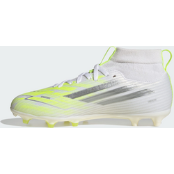 Adidas F50 Sparkfusion League Mid Cut Firm Ground / Artificial Ground-fotbollsskor För Barn - CLOUD WHITE / IRON METALLIC / HI-RES YELLOW Standard Small1x1