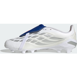 Adidas Predator League Fold-over Tongue Firm Ground Fotbollsskor Barn - CLOUD WHITE / ZERO METALIC / ROYAL BLUE Standard Small1x1