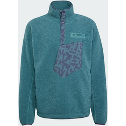Adidas Terrex Xploric High Pile Fleece Pullover Sweatshirt - PRELOVED TEAL Standard Small1x1