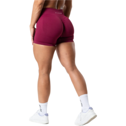 952035101101 RELODE Aura Seamless Scrunch Shorts - Cherry  Standard Small1x1