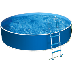 949380101101 AZURO Azuro 240 - 2.4 X 0.9m, Blue / White - With Skimfilter 2000, Without Holes  Standard Small1x1