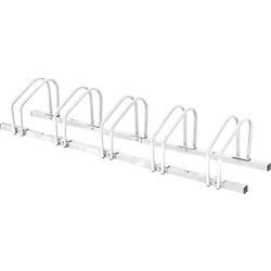 950717101101 NORTHIX Bicycle Stand, Floor Stand, Stand With 5 Bicycle Parking Spaces, Silver  Standard Small1x1
