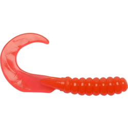 950180101101 BIG BITE BAITS Big Bite Baits Curl Tail Grub Orange 7cm, 10-pack  Standard Small1x1