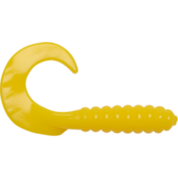 950173101101 BIG BITE BAITS Big Bite Baits Curl Tail Grub Yellow 7cm, 10-pack  Standard Small1x1