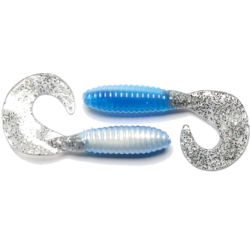 947190101101 BIG BITE BAITS Big Bite Baits Fat Grub Blue-n-silver 8 Cm, 10-pack  Standard Small1x1