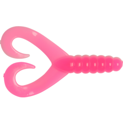 950158101101 BIG BITE BAITS Big Bite Baits Twin Tail Grub Pink/white 7cm, 10-pack  Standard Small1x1