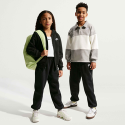 Big Kids' Loose Pants Sportswear Club Fleece - BLACK/WHITE Standard Small1x1