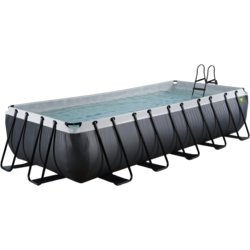 949542101101 EXIT Black Leather Pool 540x250x100cm Med Sandfilterpump - Svart  Standard Small1x1