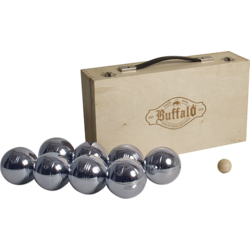 Buffalo Jeu De Boules Set Metaal (6 st.) in houten koffer