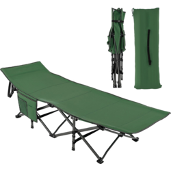 955148101101 B2X Camping Bed Durable Travel Bed With Headrest 190 X 70 X 54 Cm Green  Standard Small1x1