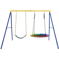 955329101101 B2X Children's Swing Double Swing With Swing Frame Can Hold Up To 300 Kg (2 Swings With Frame)  Standard Small1x1