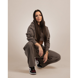 919966101101 GAVELO Chill Lounge Cropped Hoodie Taupe  Standard Small1x1
