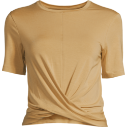 Delight Short Wrap Tee - SUGAR BROWN Standard Small1x1