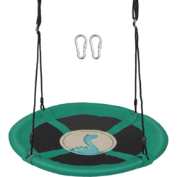 951628101101 NORTHIX Diameter 100 Cm Nest Swing With Adjustable Ropes, Hanging Swing, Children's Swing, Round Swing, Gree  Standard Small1x1