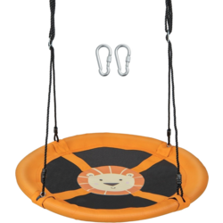 954918101101 NORTHIX Diameter 100 Cm Nest Swing With Adjustable Ropes, Hanging Swing, Children's Swing, Round Swing, Yell  Standard Small1x1