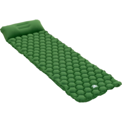 Ecd Germany Inflatable Camping Mattress, Green Sleeping Pad, Built In Pillow For Hiking Travel - GREEN Standard Small1x1