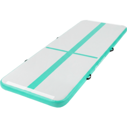Ecd Germany Inflatable Gymnastics Mat Airtrack 3m, Mint Green, 10cm Thick, Yoga Mat Gym Mat - GREEN MINT Standard Small1x1