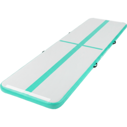 Ecd Germany Inflatable Gymnastics Mat Airtrack 4m, Mint Green, 10cm Thick, Yoga Mat Gym Mat - GREEN MINT Standard Small1x1