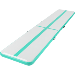 Ecd Germany Inflatable Gymnastics Mat Airtrack 5m, Mint Green, 10cm Thick, Yoga Mat Gym Mat - GREEN MINT Standard Small1x1
