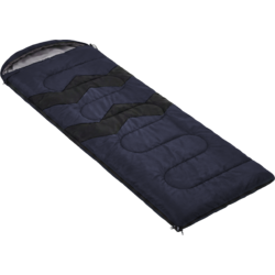 Ecd Germany Sleeping Bag Adult For Camping 210cm, Blue Camping Lightweight Blanket, Warm 3 Season - DARK BLUE Standard Small1x1