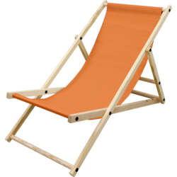 904600101101 ECD GERMANY Fällbar Trädgårdsstol 3 Liggplatser Orange Solstol Relaxstol Strandstol För Terrass Och Balkong  Standard Small1x1