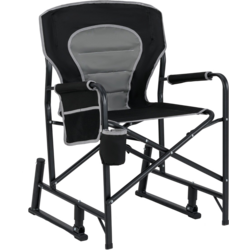 956780101101 NORTHIX Foldable Camping Chair With Rocking Function  Cup Holder  Side Pocket Fishing Chair  Standard Small1x1