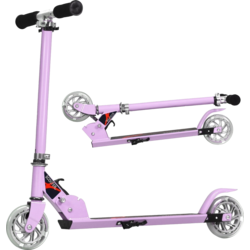 951641101101 NORTHIX Foldable Height-adjustable Children's Scooter With 2 Flashing Wheels For Children Aged 4 And Over Pu  Standard Small1x1