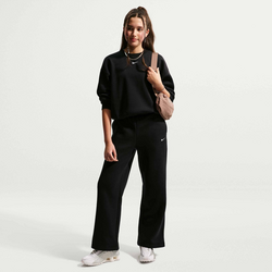 Girls' Open-hem Trousers Sportswear Studio Fleece - BLACK/WHITE Standard Small1x1
