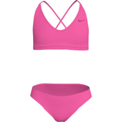 Girls Solid Lace Up Bikini Set