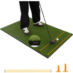 950910101101 NORTHIX Golf Tee Mat 2 Rubber Tees And 2 Alignment Sticks 6 Tee Positions 152 X 92 Cm Thickness 20 Mm  Standard Small1x1