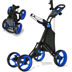 950831101101 NORTHIX Golf Trolley 4 Wheel Golf Trolley Golf Cart Golf Folding Golf Caddy Golf Push Cart Made Of Aluminum  Standard Small1x1